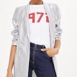 Topshop Metallic Blazer